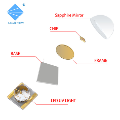 3535 microprocesador ULTRAVIOLETA de cerámica 365nm 385nm 3W 10W 50W de UVA SMD LED para el curado del chorro de tinta