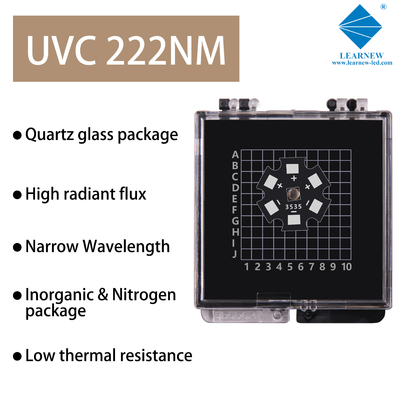 222nm 4040 1W 4.0x4.0m m SMD LED UVC Chip With High Efficiency Model