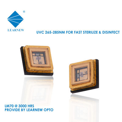SMD germicida 3535 LED UVC Chips With 10 a 18mW de potencia de salida