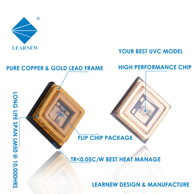 Medical UV SMD 3535 UVC LED Chip 100mA 150mA 20mW For ICU Hospital Water Purifier
