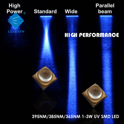 MAZORCA ultravioleta ULTRAVIOLETA LED del microprocesador 365nm 700mA del SGS 3W LED