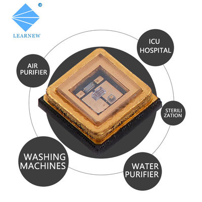 Chip LED UVC de 270 nm, 265 nm y 275 nm con certificación CE, con lente de vidrio de cuarzo para purificador de agua