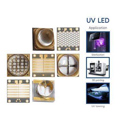 Chip LED UVA de alta luminosidad de 385 nm con ángulo de visión de 60° para curado de impresión 3D con resina UV de precisión