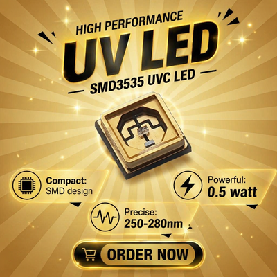 Chip LED UV compactos que proporcionan una emisión de longitud de onda precisa para aplicaciones fotoquímicas y analíticas