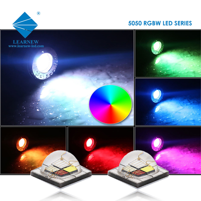 12W SMD5050 RGBW Chips 350mA 620-630nm 520-530nm 460-470nm 3000K para luces de escenario