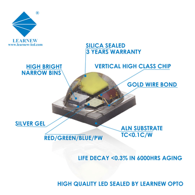 4W de alta potencia SMD3535 RGBW 350mA 620-630nm 520-530nm 460-470nm 3000K con luces de escenario
