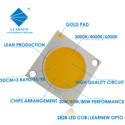 Super Aluminio 2828 Flip Chip Cob Led 30w 50w 100w Chip LED de alta potencia para la consistencia del color