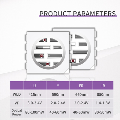 SMD5050PIR2 SERIES chips de alta potencia 0.3w 585-595nm 840-850nm 80-100mW para cámaras y impresión 3D
