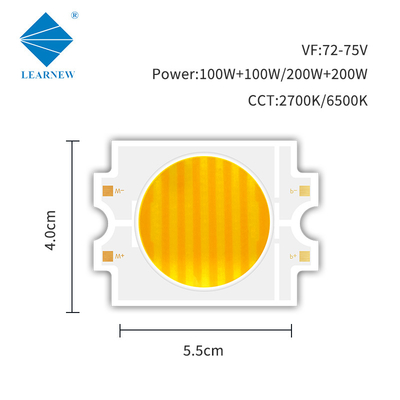 2700k 6500k Cct ajustable Led Cob 100w + 100w 200w + 200w Bi color doble color Cob para la lámpara de fotografía