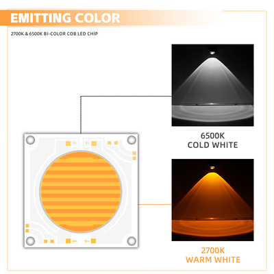 5454 Cob Chip Temperatura de doble color Disminuible para fotografía Luces y luces de escenario