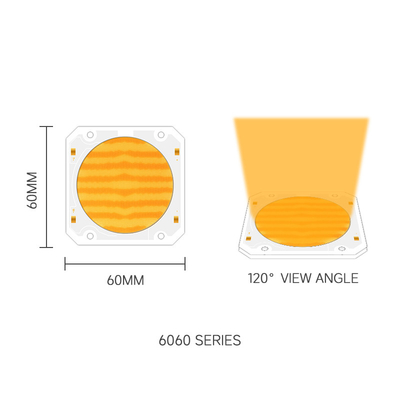 Bi color Cob Led Chip 6060 Dual CCT 2700K 6500K Cob Chip de alta potencia 300W * 2 LEDs