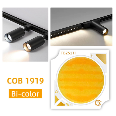 Chips LED COB de doble color 1919 18W 25W 30W con CCT de 620nm/460nm/520nm y VF 36-38V