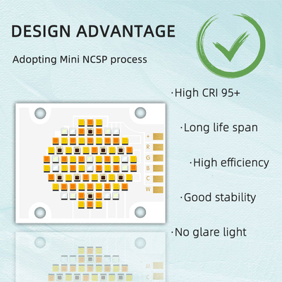 180W Chip LED de cinco colores COB RGBCW Chip LED de alta potencia VF 24V EMIT Tamaño 32mm
