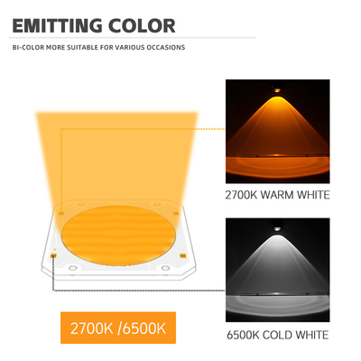 Alta potencia Bi Color 300W 6060 Flip Chip Cob Custom Led Chip para la luz comercial Led Luz de escenario