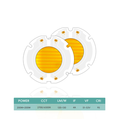 Chip LED de espectro completo de AC 51-53V 2700K-6500K Chip LED de AC COB de 200w