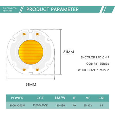 Fotografía Chip LED de luz de alta potencia de 200W SMD Led VF42-46V 51-53V 60X60MM Personalizado