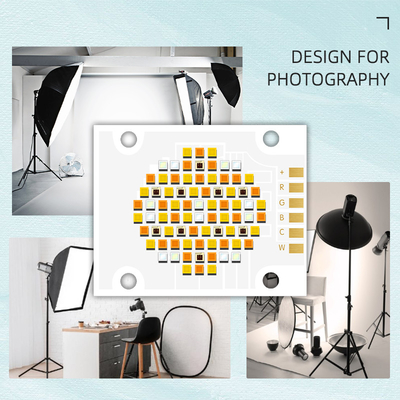 RGBWC Cinco colores 180W Alto CRI 95 LED Chip COB 40X50MM Chip LED para luces de escenario / flash / luces de fotografía