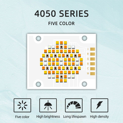 Luz LED UV de alta potencia de 180W Lente de cuarzo 4050 Chip SMD 620nm/460nm/520nm/2700K /6500K Chip LED de cinco colores COB