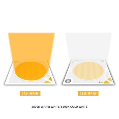 Chip LED COB 2800k / 6500k CCT High CRI RA95 Chips LED COB R21mm 40W+40W 100-110lm/w 1.1A 36-38V para luces de escenario