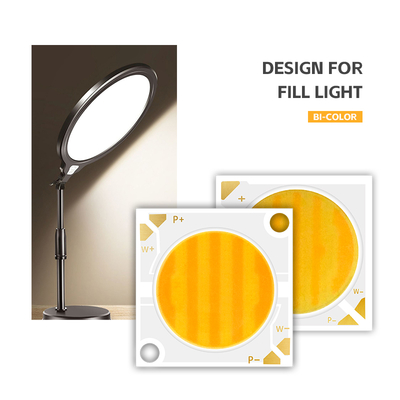 Chip LED bicolor 2424 serie 40W 40W 2800K/6500K CCT 100/110 LM/W 1100MA IF 36V-38V Para luz de fotografía Chip LED