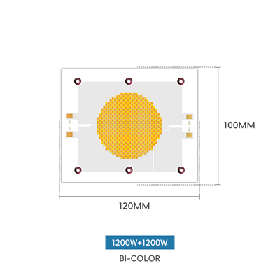 Chip LED COB de 2400W de doble color, 2700K 6500K, CRI 95+ para fotografía
