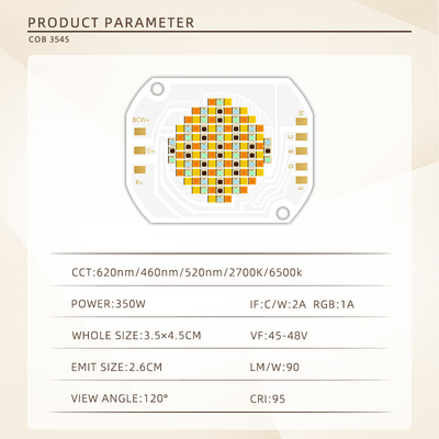 Chip LED 3545 de 350W RGBCW 45-48V COB de alto brillo