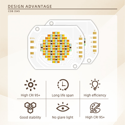 Chip LED 3545 de 350W RGBCW 45-48V COB de alto brillo