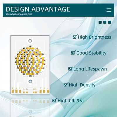 Chip LED COB de alta potencia 300W 500W RGBWW 38x56mm 110LM/W 2400K-7000K para iluminación comercial