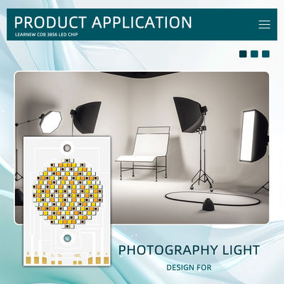 Chip LED COB de alta potencia 300W 500W RGBWW 38x56mm 110LM/W 2400K-7000K para iluminación comercial