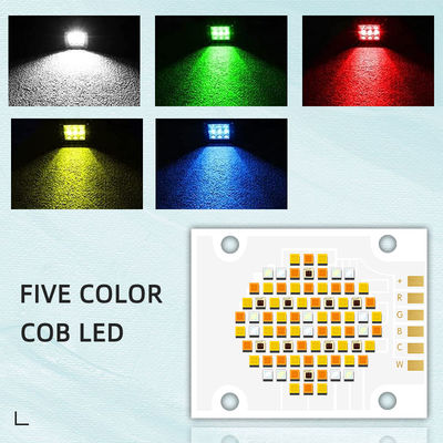 Chip LED COB RGBWC de cinco colores de 180W 300W con voltaje de entrada de 21-24V y ángulo de visión de 120° para iluminación fotográfica