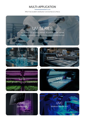 Chip LED de alta potencia de 0.5w UVC personalizable Chip LED SMD Chip Flip Chip 250-270nm 5-7V para desinfección de agua y aire industrial