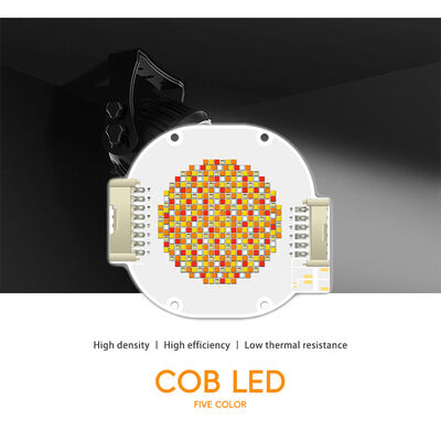 Chip LED COB RGBCW de alta potencia 2100W 8598 con ángulo de visión de 120° y voltaje de entrada de 80-86V para iluminación de escenarios y fotografía