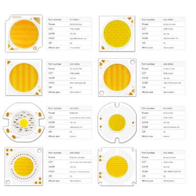 Professional 200W+200W Grade High Power Bi Color COB LED Chip 55X55MM 72-76V COB Warm COOL White for Advertising Film Lighting