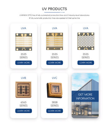 Chip LED de alta luminosidad SMD3535 UVA 3W 395nm 405nm para curado y esterilización UV 120 grados UV LED para uso industrial comercial