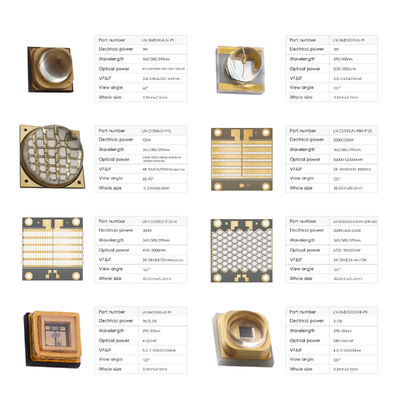 Venta caliente Chip LED ultravioleta SMD 3535 3Watt Alta salida 395nm 405nm 120 ángulo de grado lámpara UV de alta potencia para curar esterilización