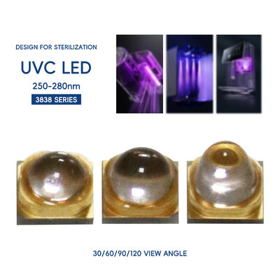 LED UV UV-C LED 3W 110mW 500mA LED 270nm 3838 275nm UV LED de alta potencia UV UVC LED UV-C LED 265nm UVC