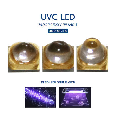 LED UV UV-C LED 3W 110mW 500mA LED 270nm 3838 275nm UV LED de alta potencia UV UVC LED UV-C LED 265nm UVC