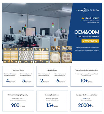 Diodo LED UV de 5W-7W 55mil SMD3838 Alta Potencia 365nm 385nm 395nm 405nm Curado UV Chips LED UV