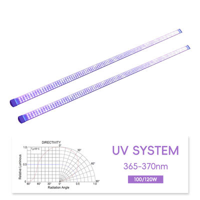 Nuevos productos Tubo UV LED 120W Tubo de curado UV UVA 365nm 100W 1500mm Tubo CA IP20 Impresión LED UV Última tecnología