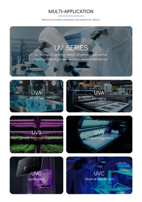 1W 3535 UVC LED Lamp Bead Deep Ultraviolet Sterilization Solidification Closet Disinfection Emitting Color Wavelengths 250-280nm