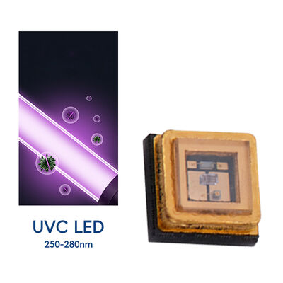 Paquete UV UVC 3535 SMD de alto rendimiento 265nm 100mA 150mA Diodo LED UVC 1W 255nm 275nm Purificación de agua y aire