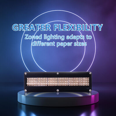 Larga vida útil AC220V 1200W Sistema UV LED de curado 395nm Longitud 310mm Máquinas de impresión 12w/cm2 0-12V Atenuación Impresora Offset