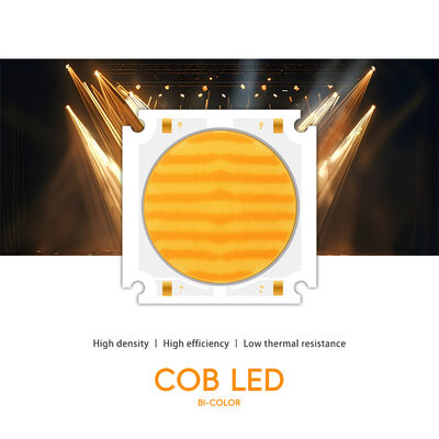 Profesional 200W + 200W de alta potencia Bi Color COB LED Chip 55X55MM 72-76V COB Caliente COOL Blanco para la iluminación de películas publicitarias