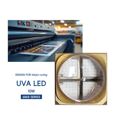 Nueva cuenta de lámpara LED UV UVA SMD6868 Chip LED R5.0MM 365nm 385nm 395nm 10W Directo de fábrica para impresora 3D, cultivo de plantas, desinfección