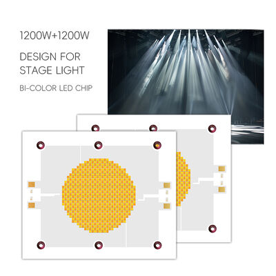 Chip LED COB de alta potencia 1200W 75-85V Ra95 2700K/6500K 18-21A*2 120x100mm para lámpara fotográfica, blanco cálido/blanco, doble regulable