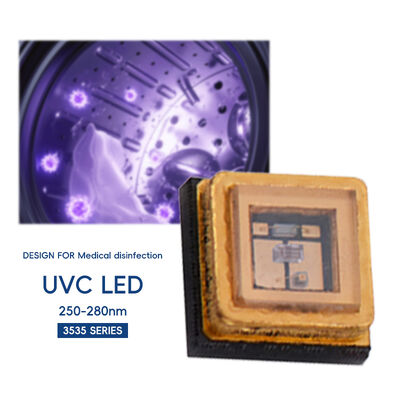 Chip LED de alta potencia UVC 3535 1W 5-7V 250nm 260nm 270nm 280nm Diodo de lámpara de luz para curado
