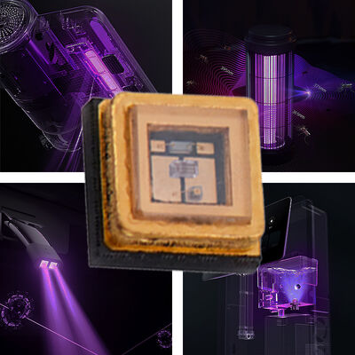 8-12mW 0.5w 3535 Muy profundo UVC 120 grados 270-280nm UV Ultravioleta UVC módulos de diodo de led