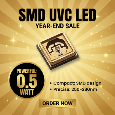 Chips UV LED optimizados para entregar luz ultravioleta utilizados en esterilización, curación, impresión e instrumentación científica