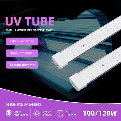 Tubos de luz de bronceado UV profesionales100W-120W 1.8M 1.9M 2.0M CE certificado 365Nm Tubos UV para equipos de lecho solar